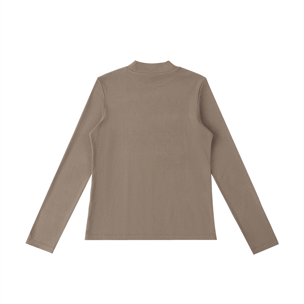 Essential Mock Neck Long Sleeve – Lightweight & Breathable