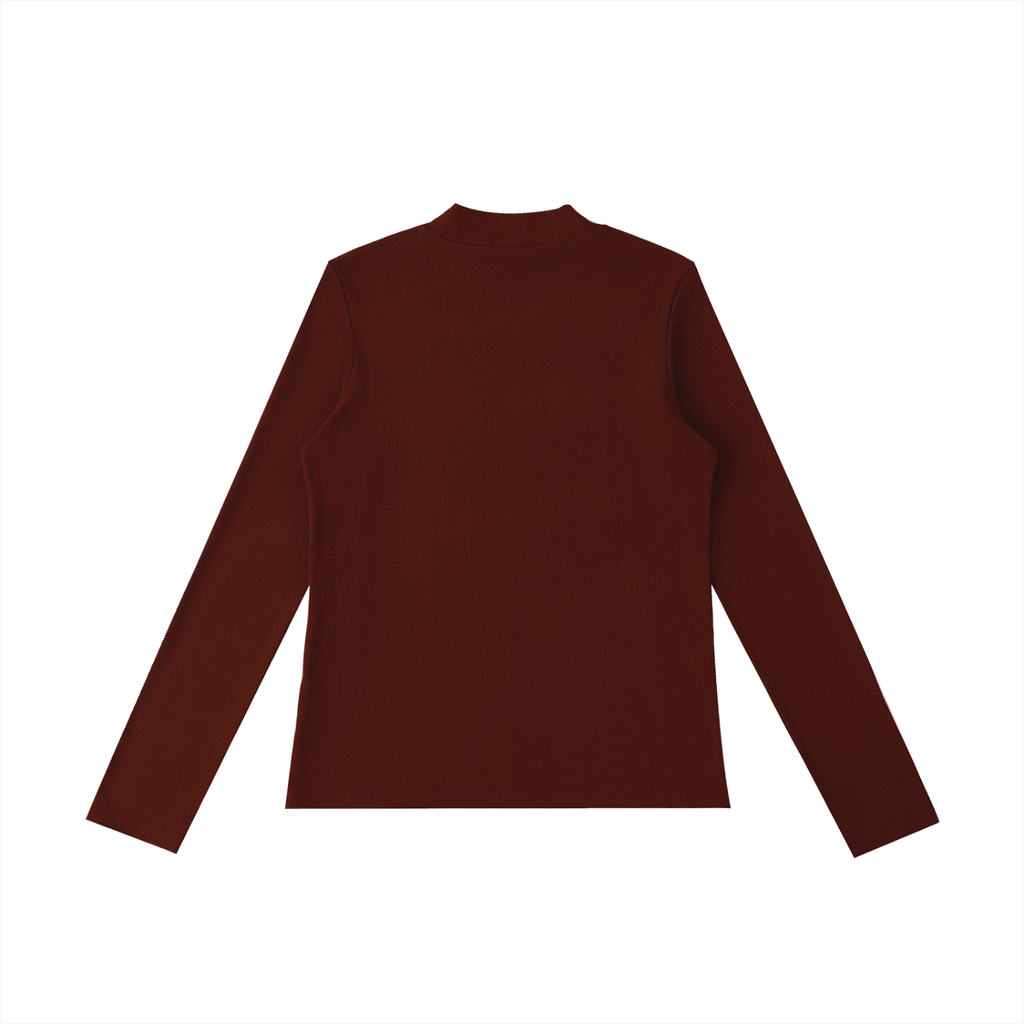 Essential Mock Neck Long Sleeve – Lightweight & Breathable